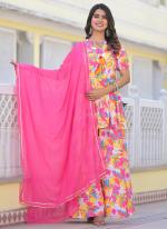 Cotton Multi Colour Daily Wear Digital Print Readymade Plazzo Suit With Dupatta